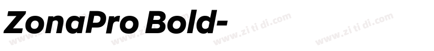 ZonaPro Bold字体转换